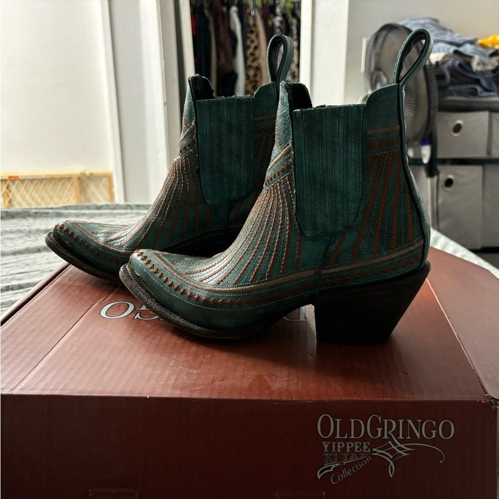 Old Gringo Yippee Ki Yay Turquoise Boots - Picture 3 of 6